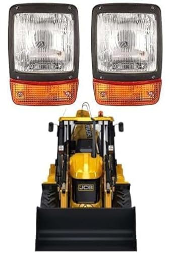 Bajato JCB Faros Delanteros 3CX Tractores Excavadora Faros Delanteros Camión volquete Par