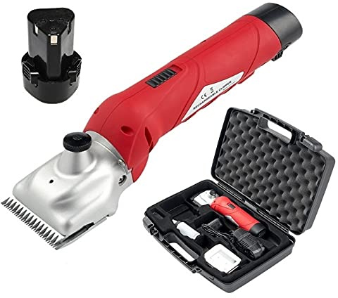 Folk Esquiladora peladora Modelo B5-LA con 250W - 1 Velocidad, 12V batería inalámbrica, para Caballos, mulos, Perros Grandes (C- +1 Batería 2000 mAh)