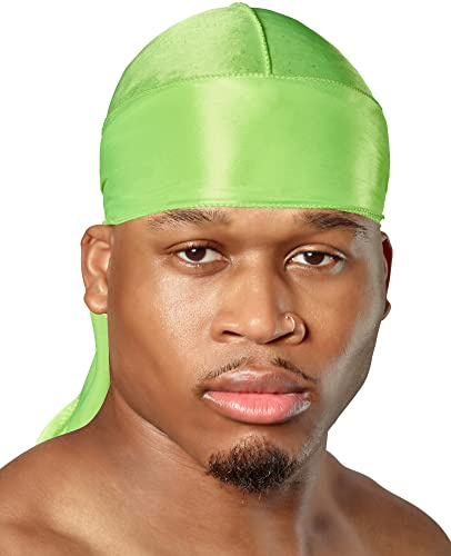 SHYNE Silky Durag | Perfect for Waves, Braids & Locs | Premium Silk Du Rags for Men & Women | Wide & Long Tail | Ultra-Soft & Wrinkle Free Satin | Black Owned Business