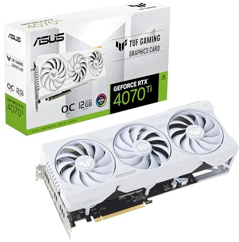 ASUS TUF Gaming NVIDIA GeForce RTX™ 4070 Ti OC White Edition Gaming Graphics Card (PCIe 4.0, 12GB GDDR6X, HDMI 2.1a, DisplayPort 1.4a)