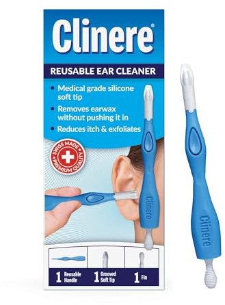 Clinere® Reusable Ear Cleaner Kit - Earwax Remover Tool for Gentle Ear Canal Cleaning & Itch Relief - Safe Home Ear Wax Removal - Reusable & Effective Ear Care Solution