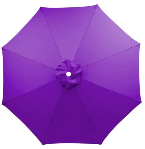 Generisch 2,7 m/3,0 m/3,5 m/4,0 m Parasol de repuesto, 6 puntales/8 puntales, sombrilla de tela protección UV 50 resistente al viento playa terraza jardín sombrilla piezas de repuesto, morado, 3.0m