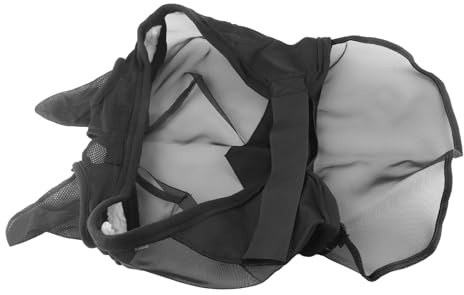 Sxhlseller Máscara contra Moscas de Caballo de Malla Suave con Panel de Visión Transparente, Cubierta de Cabeza Cómoda a Prueba para Montar en Senderos, Tallas SL (M)