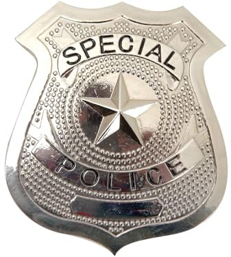 My Other Me - Placa de policía, 7 x 6 cm, color plata (Viving Costumes MOM02518