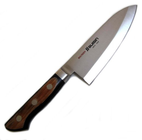 Houcho.com Suisin Inox Western-Style Knife Series, Genuine Sakai-Manufactured, Inox Steel 6.5 (165mm) Deba Knife