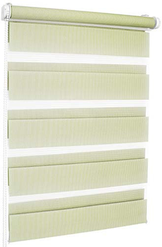 ROLLMAXXX Duo-rollo Doppelrollo Klemmfix ohne Bohren (90 x 150 cm, Grün)