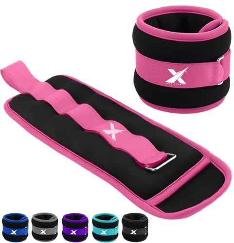 Xn8 Neoprene Ankle Weights With Strap, Pair of (0.5kg,1kg,1.5kg,2kg,2.5kg,3kg) Leg Weights, Wrist Weights, Arm Weights for Home Fitness, Strength Training, Running, Walking, Gym, Workout, Aerobics