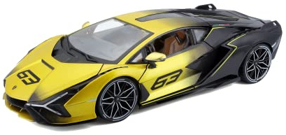 Lamborghini Bburago Modellino Auto SIAN FKP 37 in Scala 1:18 - Porta e cofano apribili - Dettagli realistici - Auto da Collezione
