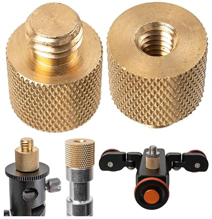 3/8-16 invändig gänga till 1/4-20 invändig gänga adapterskruv, 2 st, invändig till utvändig reduktionsgänga, reduktionshylsor, skruvadapter, stativskruv, för stativ, ljus, kameratillbehör DSLR