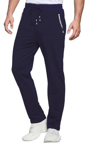 ZOXOZ Jogging Homme Pantalons de Survêtement Hommes Coton avec Poches Zippées