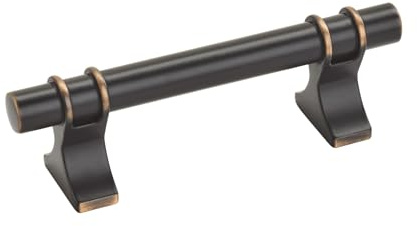 Amerock | Cabinet Pull | Oil Rubbed Bronze | 3 inch (76 mm) Center to Center | Davenport | 1 Pack | Drawer Pull | Drawer Handle | Cabinet Hardware
