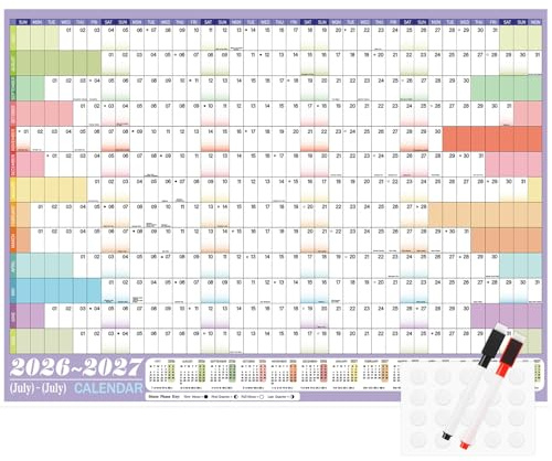 SULOLI 2024-2025 Wall Planner, A1 Wall Calendar 24-25, Mid Year Calendar 2024-2025, Wall Planner July to July, Academic Year Planner 2024-2025 (85 x 58