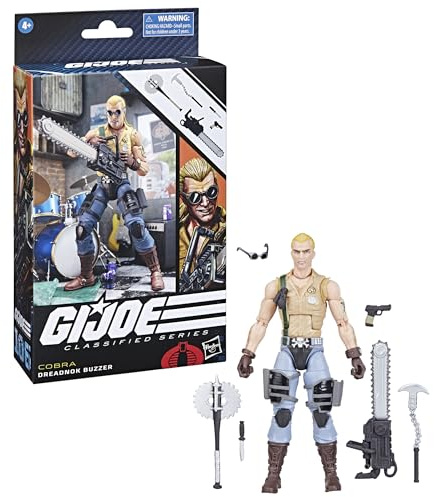 G.I. Joe Classified Series Dreadnok Buzzer, Sammel-Actionfigur, 106, 15,2 cm große Actionfiguren für Jungen & Mädchen, mit 6 Zubehörteilen