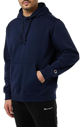 Champion Rochester 1919 Logo - C-Logo Heavy Powerblend Fleece Sudadera con Capucha, Azul Noche, M Hombre FW23, BLU Notte, M