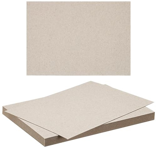 PATIKIL 17,8 cm x 12,7 cm grå kartong, 20 ark tjockt hantverkspapper tomt kort lager papper för klippbok göra kort gör-det-själv hantverk inbjudningar