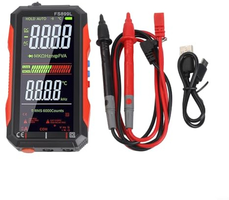 Startbuymore Digital Multimeter Tester, Rechargeable Smart Digital Multimeter, Fully Automatic Digital Display Multimeter Tester for Home and Industrial Electrical Issues(FS899S)