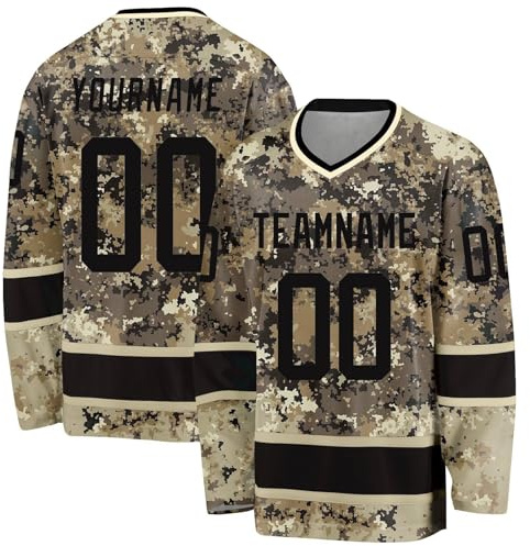 XYYYHTL Camiseta De Hockey sobre Hielo Personalizada con tu Nombre/Equipo/número Camiseta de Hockey con Nombre Adecuada para Regalos para Niños y Adultos