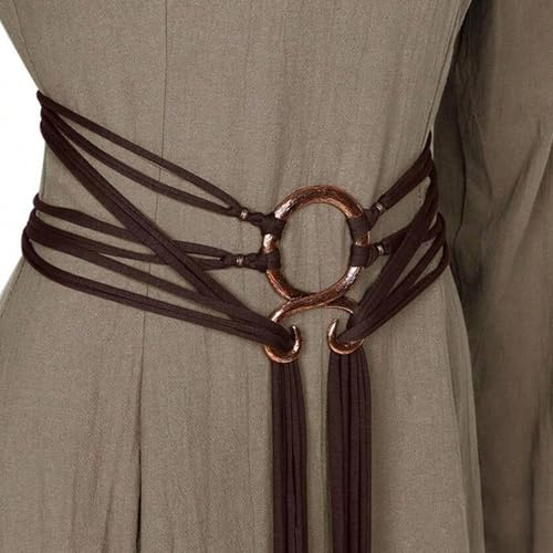 THOANBY Cintura in Corda,Cintura in Stile Etnico con Nodi,Accessorio di Moda Vintage per Donna,per Abito e Maglione