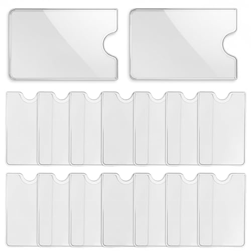 15 Stück Transparente kartenhülle hartplastik, EC Karten Schutzhülle zum Schutz Ihrer Bankkarten Kartenhülle kreditkartenhülle scheckkartenhülle, Scheckkartenhülle für perfekten Karten Schutz Geldbörs