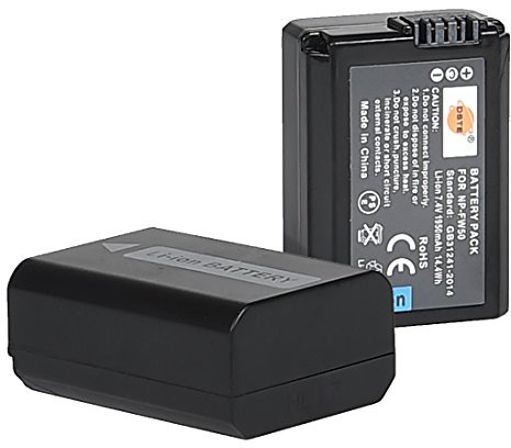 DSTE 2X NP-FW50 Akku kompatibel Sony Alpha 7 7R 7R II 7S a7R a7S a7R II a5000 a5100 a6000 a6100 a6300 a6400 a6500 NEX-7 SLT-A37 DSC-RX10 II DSC-RX10 III