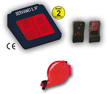 Printex 74637 Écran avec commande radio supprimée, 2 chiffres, noir/rouge
