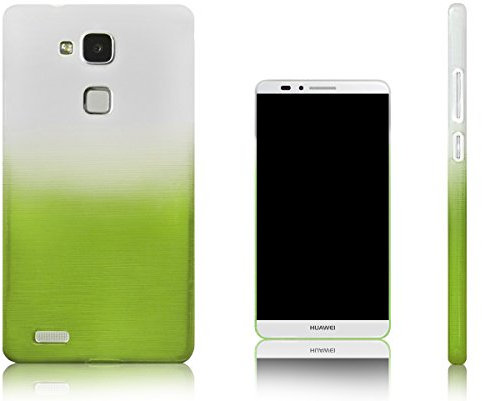 Xcessor Färgövergång - Huawei Ascend Mate 7 Phablet flexibelt gelfodral - med gradient silktråd textur. Grön/transparent