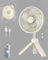EasyAcc Standventilator Leise 5 in 1 Ventilator Camping mit Licht Oszillierend Starker Deckenventilatoren Tischventilator Höhenverstellbarer USB 4 Geschwindigkeiten 5000 Batterie für Büro,Outdoor,BBQ