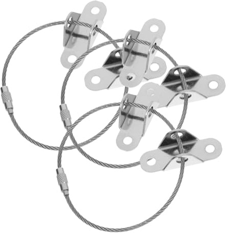IWOWHERO Juegos de Anclajes Antivuelco Kit de 3 de Acero Inoxidable Tornillos y Tacos para Protección de Muebles y Seguridad Infantil para Muebles