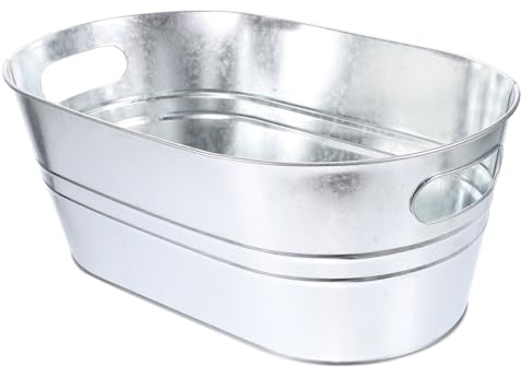 Toyvian Cubeta de Hielo Inoxidable Asa Contenedor de Hielo Práctico y Elegante para Bares Restaurantes y Fiestas