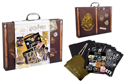 FAHAAM Kids Quidditch Scratch Art Kit for Adults & Children, DIY Arts & Crafts with Stylus, Scratching Cards Kit, Party Favour Games Activities Christmas Birthday DIY Craft Toy Gift for Boys & Girls.