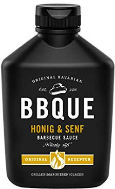 BBQUE Bayrische Barbecue Sauce Honig & Senf - 400ml – würzig-süß – regionale Produktion