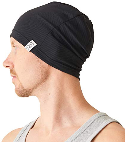 Bonnet Sport Homme Ultra Fin, Casquette Running Poids Léger Doublure sous Casque Velo Femme, Chapeau Été Mince Absorbant Transpiration Et Protection UV, pour Course À Pied Cyclisme Noir