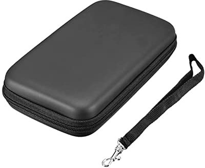 New for 3DS DSi 2DS XL Carry Case Game Card Storage Bag, for Nintendo New 3DS 3DSXL 3DSLL NDSI XL LL Handheld Console, Black Shockproof EVA Protective Carrying Pouch + Hand Strap Accessories