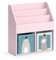 Vicco Kinderregal Luigi, Spielzeugregal für Faltboxen, Rosa, 72 x 79 cm mit 2 Faltboxen (Bär, Schaf)