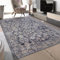 TALETA Teppich Wohnzimmer, waschbar, weicher Kurzflor Teppich für Wohnzimmer, Schlafzimmer - Navy blau, Groß: 120 x 170 cm