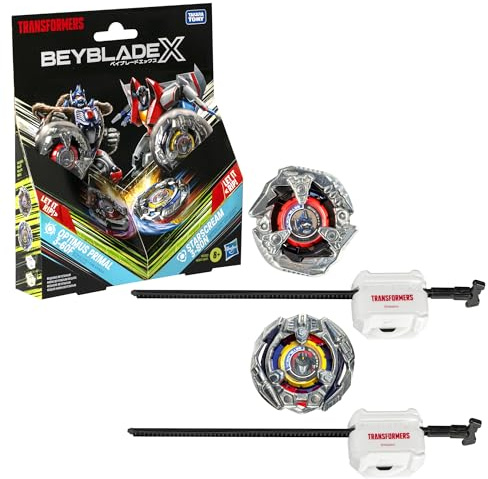 Beyblade X Transformers Collab Optimus Primal 3-60F vs. Starscream 3-80N Multipack