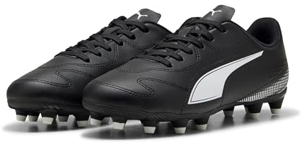 PUMA Vitoria Ii Fg/Ag Jr Fußballschuh für Kinder, Unisex, Puma Schwarz Puma Weiß, 35.5 EU