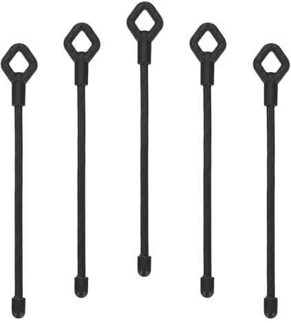 PATIKIL Silicone Cable Ties, 6 Inch Reusable Twist Cable Ties Heavy Duty Bendable for Bundling Holding, 5 Pcs, Black