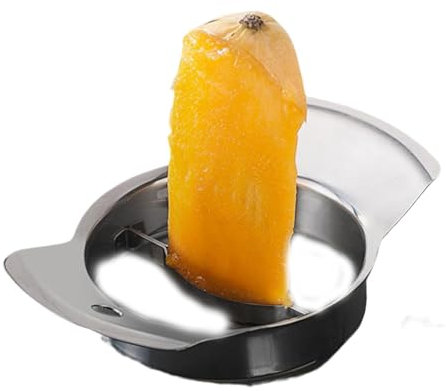 Mango Cutter - Stainless Steel Mango Slicer | Mango Slicer and Pitter, Mango Pit Remover Tool with Stainless Steel bladee Fruit Divider Mango Cutter Divider, Mango Peeler Pit Remover Tool