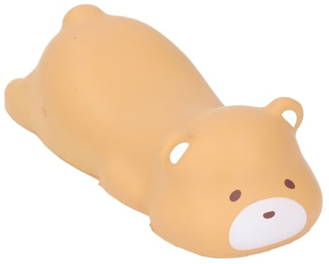 Headerbs Handledsstöd för Mus, PU Memory Foam Ergonomiskt Handledsstöd med Söt Djurdesign, Dubbelsidig Kudde, Lindrar Handtrötthet för Kontorsstudenter (Brunbjörn)