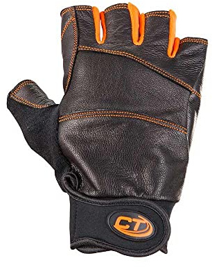 Climbing Technology Progrip Ferrata - Guantes Medio Dedo Negro Negro Talla:M