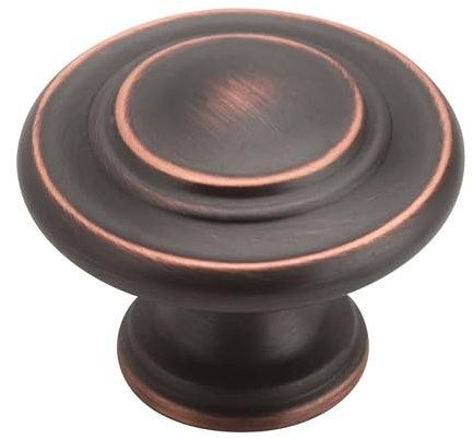 Amerock | Cabinet Knob | Oil Rubbed Bronze | 1-5/16 inch (33 mm) Diameter | Inspirations | 10 Pack | Drawer Knob | Cabinet Hardware