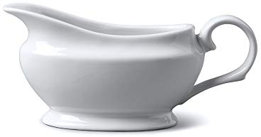 WM Bartleet & Sons 1750 T404 Traditional Porcelain Gravy and Sauce Boat 114ml, White