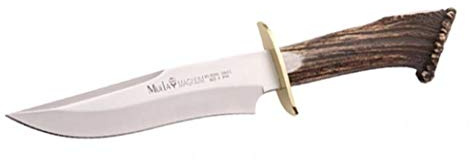 Muela kniv MAGNUM-17S – verktyg för jakt, fiske, överlevnad och bushcraft – tillverkad i Ciudad Real av Mova-stål och hjorthorn