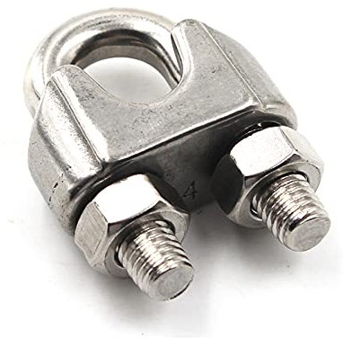 Drahtseil-Clip - BE-TOOL 304 Edelstahl Drahtseile Clip Kabelklemme Silber Ton zum Be- und Entladen von Waren, Hissmaschinen und etc, 10 Stück, silber