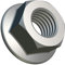 M6 Écrous à Bride Embrase Dentelée (Paquet de 25) Hex Zingué Contre-écrou pour Boulons/Vis - Hexagonaux Écrou de Fixation en Acier Allié Norme Certifiée DIN 6923 (6mm)