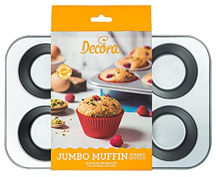 DECORA 0070040 STAMPO 6 JUMBO MUFFIN Ø 9 CM - 34 X 22 X 4,5 H CM