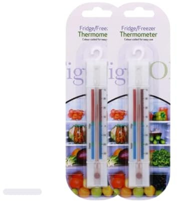 LND Gifts Fridge and Freezer Thermometer 2 pack - UK's Trusted Brand with Colour Coded Safe Temperature Zones for Refrigerators and Freezers, Ideal For Home Kitchens, Restaurants, Bars, Cafes