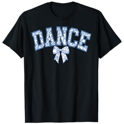 Toile Bow Dance Balletcore Ballerinas Ballet Mom Teacher T-Shirt