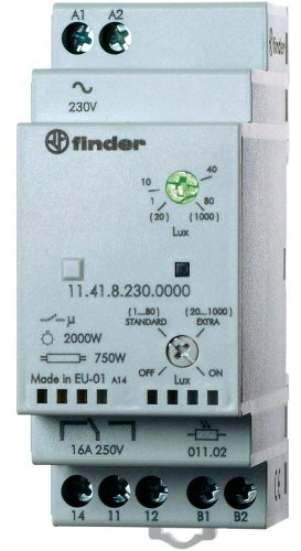 finder serie 11 Daemmerungsschalter 1 St. 11.41.8.230.0000 Betriebsspannung:230 V/AC Empfindlichkeit Licht: 1